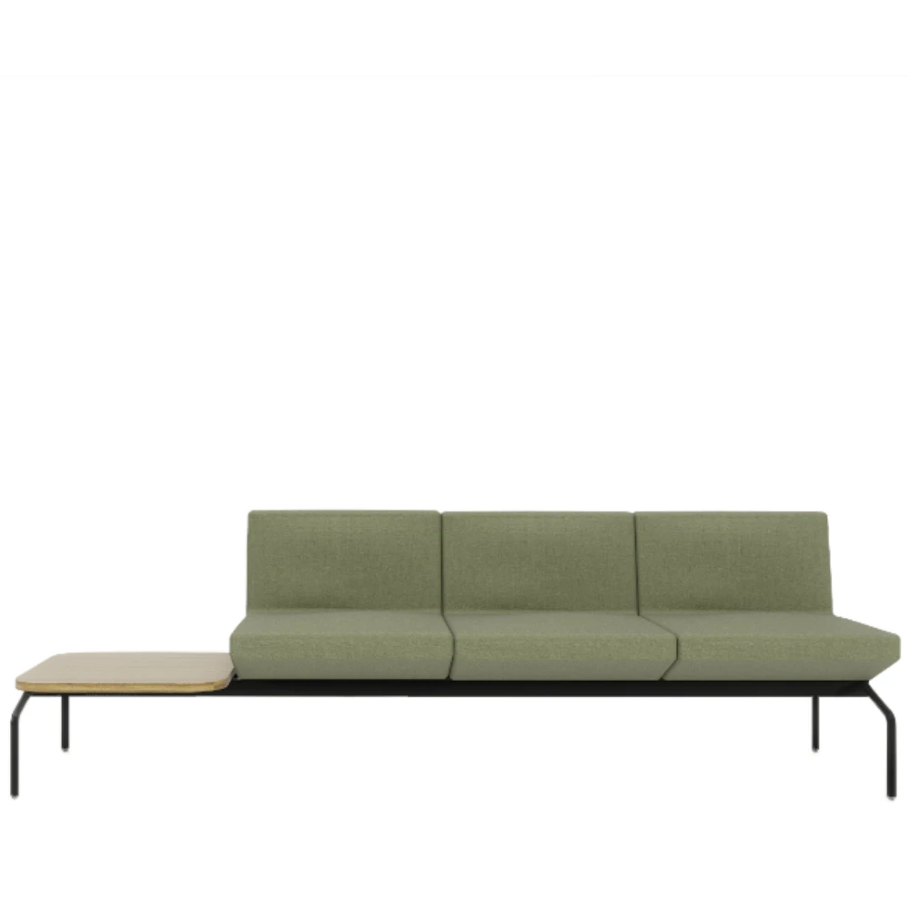 Sofá Space 3 lugares com mesa lateral